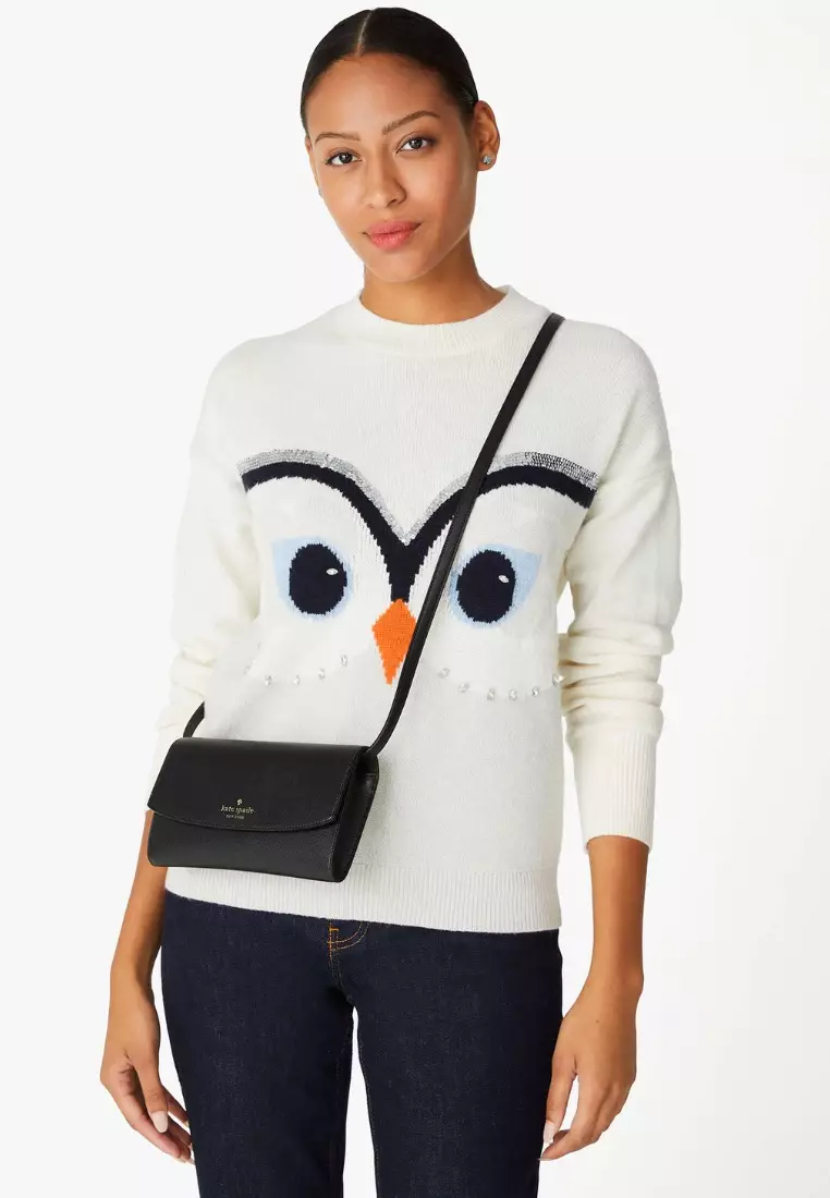 Dana Small Flap Crossbody Black 