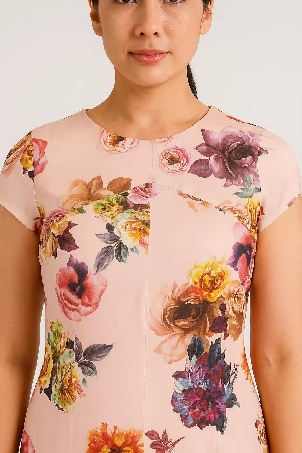 Chloe Floral Dress In Pink