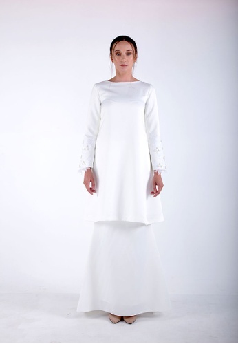 OPHELIA Kurung from Meraki Atelier in White