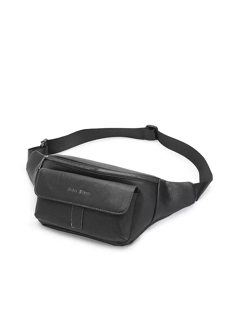 Men's Waist Bag / Belt Bag / Chest Bag - Black