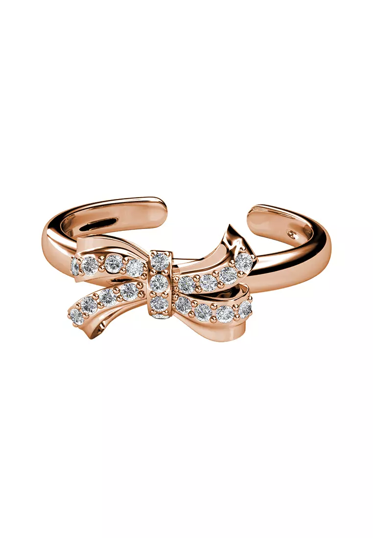 Classic Ribbon Ring RG - Cincin Crystal Swarovski by Her Jewellery