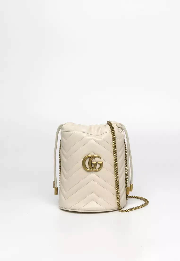 Gucci mini best sale bucket bag white