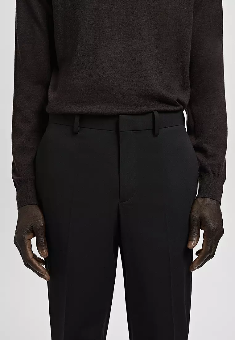 Stretch Fabric Super Slim-Fit Suit Trousers
