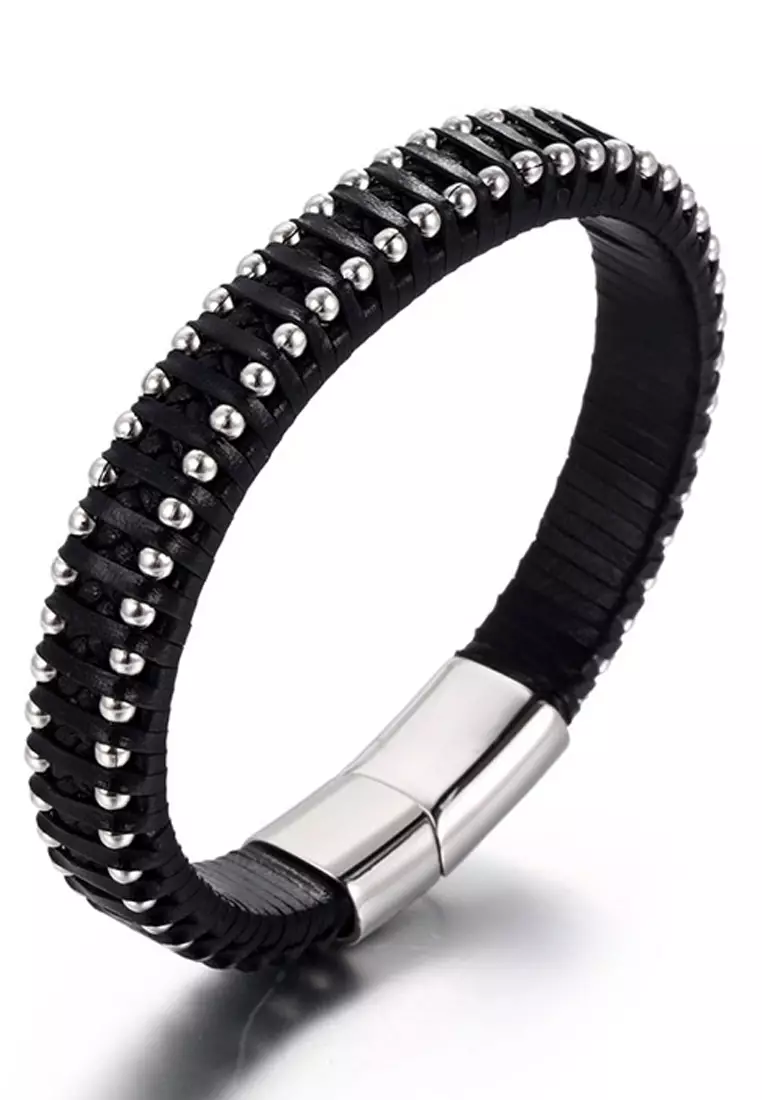 Mens leather armband hotsell