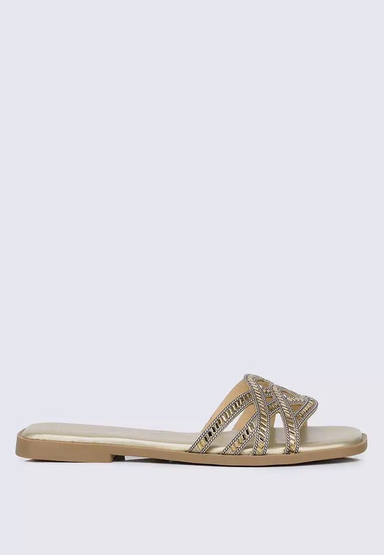 Discount on My Ballerine  shoes - SKU: My Ballerine Rora Comfy Sandals In Gold