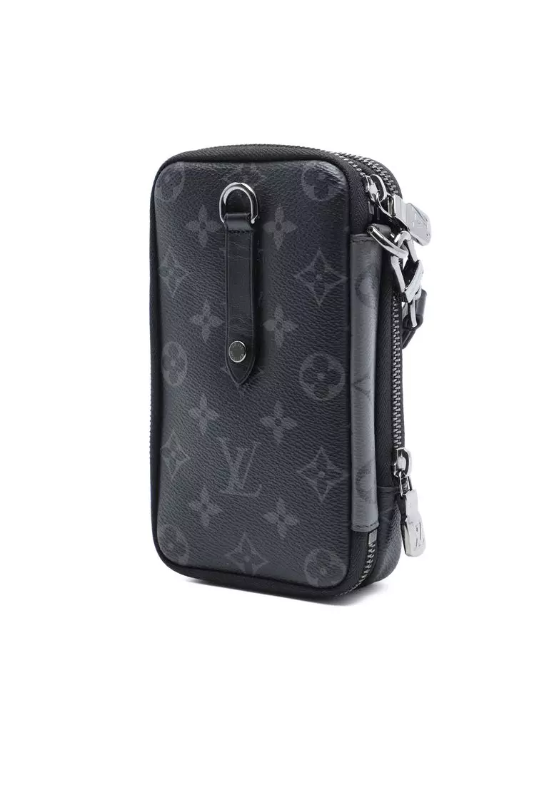 Pre-Loved Louis Vuitton Monogram Eclipse Reverse Double Phone Pouch