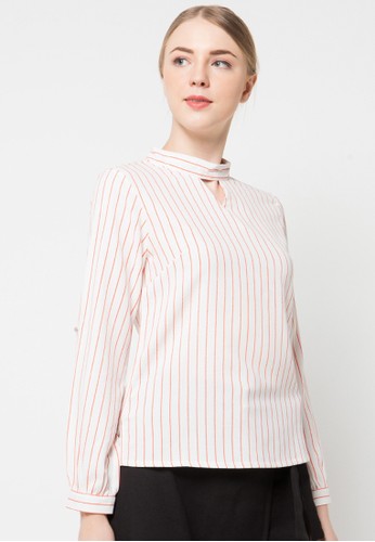 Stripped Long Sleeve Blouse