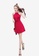 XAFITI 紅色 露肩連衣裙 - 紅色 79501AAC6BE282GS_2