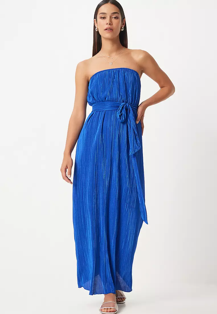 Pleated Maxi Dress