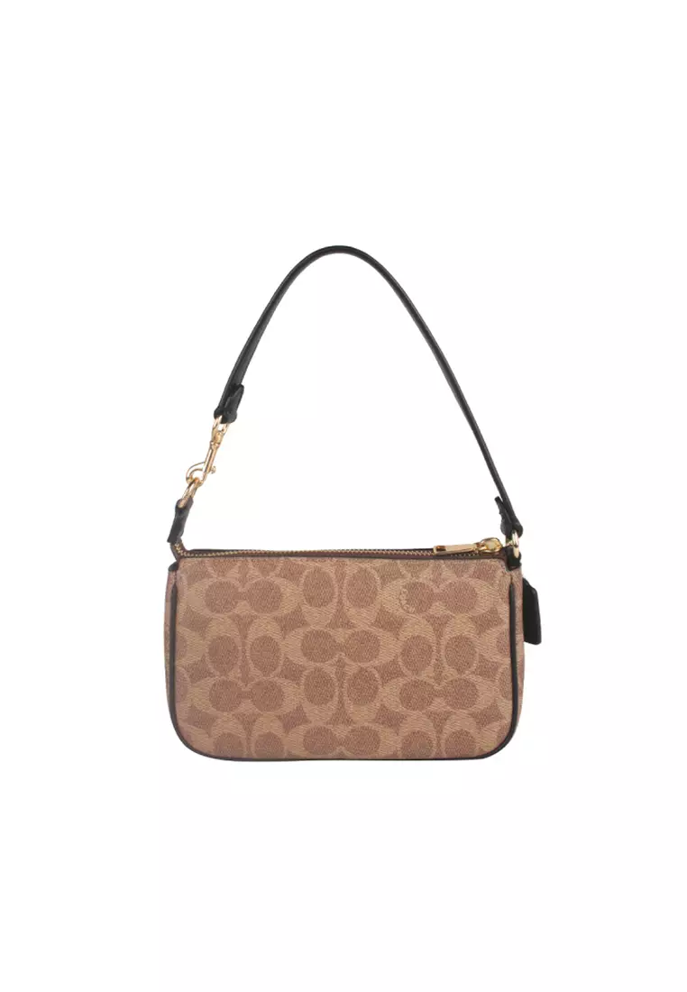 Nolita 19 Shoulder Bag In Signature Canvas Tan Black CW426