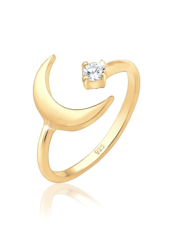 ELLI GERMANY gold Ring Crescent Astro ZirconiaGold Plated 1F5CAAC4E9BF3CGS_1