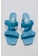 TAV blue [Korean Designer Brand][Order-made] Ruched double strap heeled mules - Ocean Blue 536CCSH6F4EFAFGS_2
