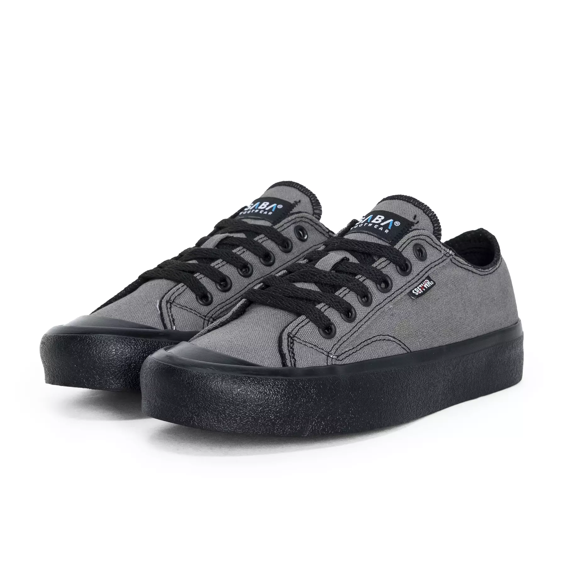SABA Basic Grey All Black - Sepatu Sneakers Casual Pria Wanita