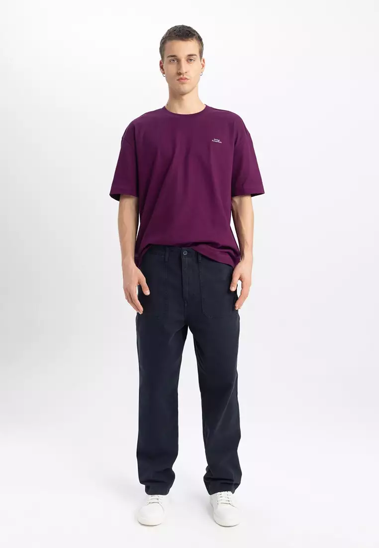 Baggy Fit Gabardine Trousers