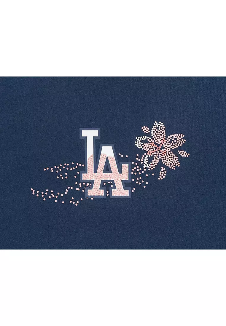 NE Los Angeles Dodgers MLB Floral Oceanside Blue Short Sleeve T-Shirt