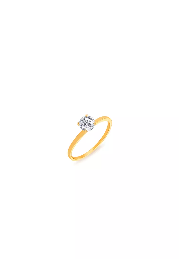 MJ Jewellery 375/9K Gold Zirconia Ring C532