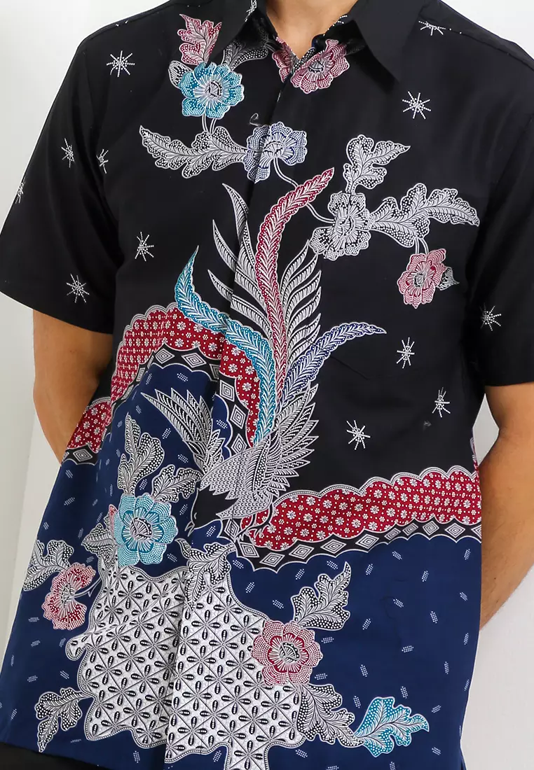 Hem Body Fit Batik Kawung Bunga