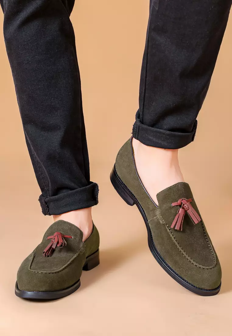 Suede Leather Tassel loafers MK5060-1