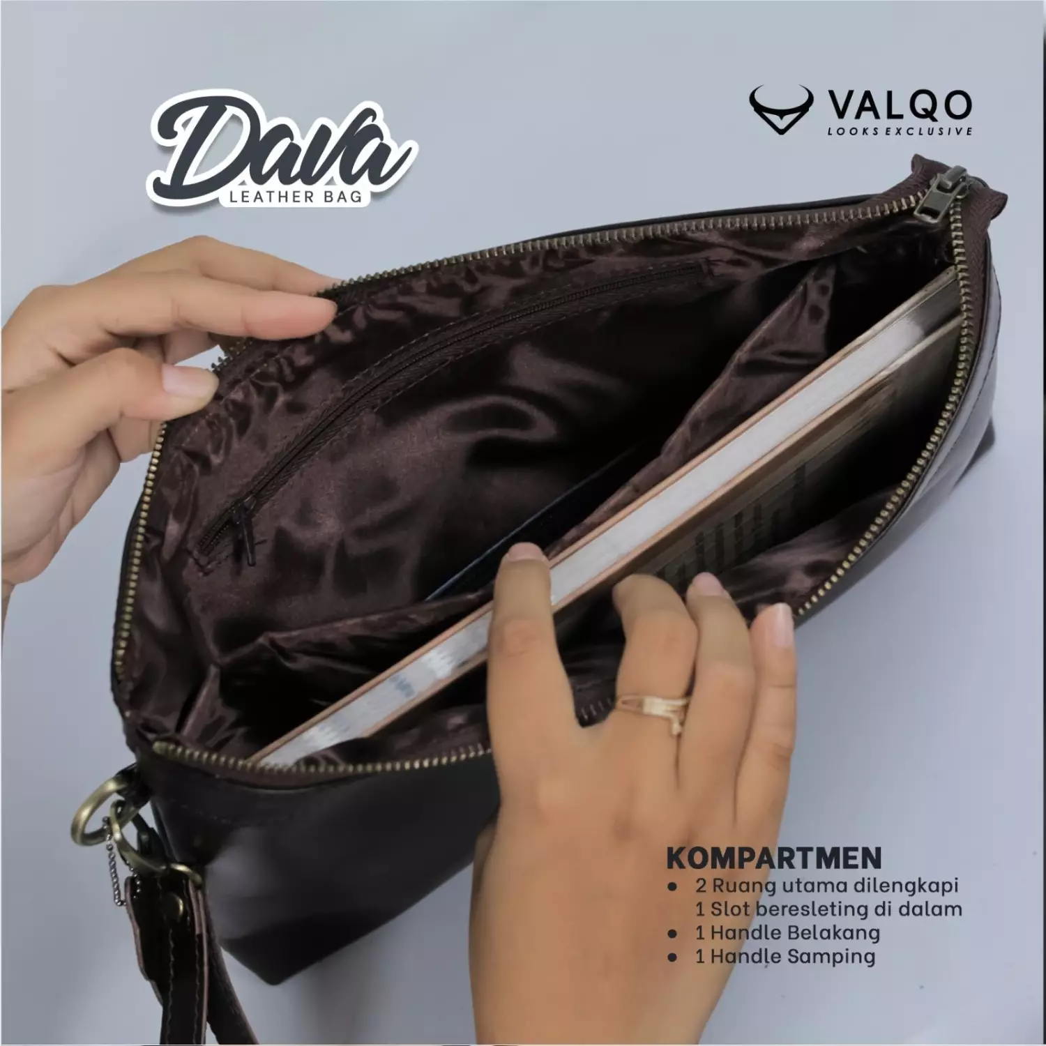 Tas Kulit Handbag Wanita Dava
