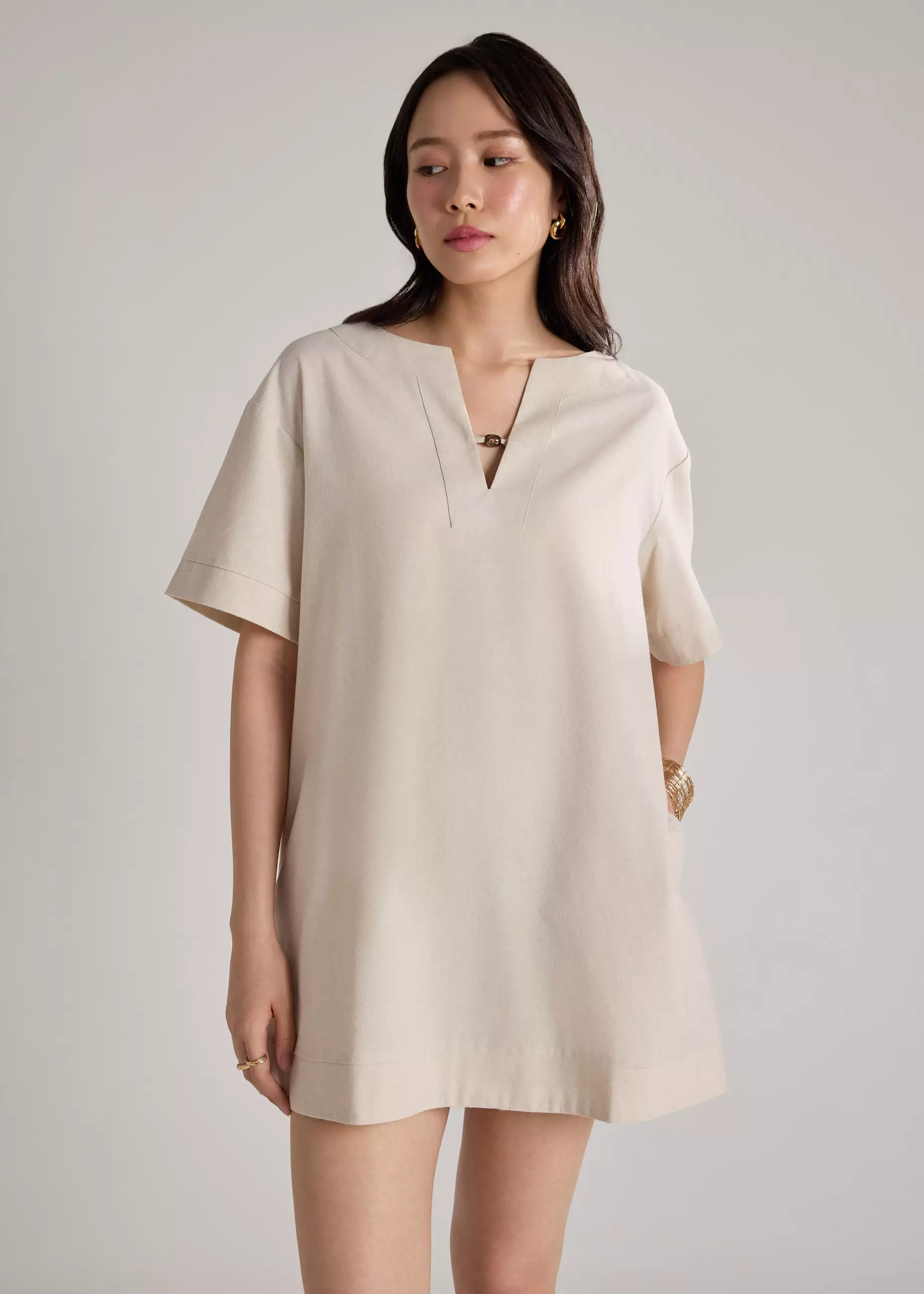 Dress Wanita - Coastal Bead Tunic Dress