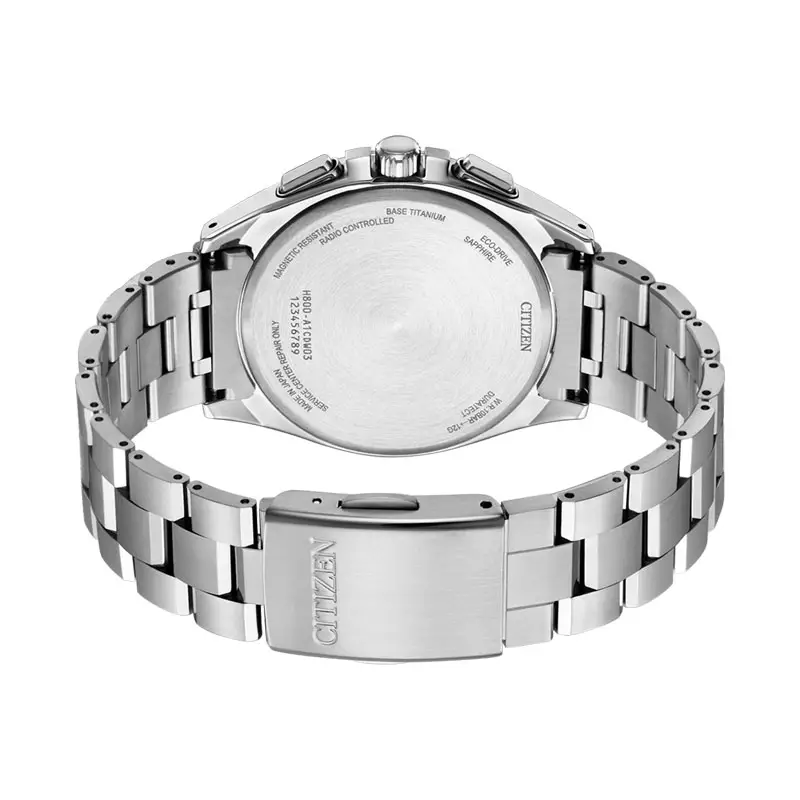 Jam Tangan Pria Citizen Attesa AT8254-61E Denpa Yaoke Collection Black Dial Super Titanium Strap