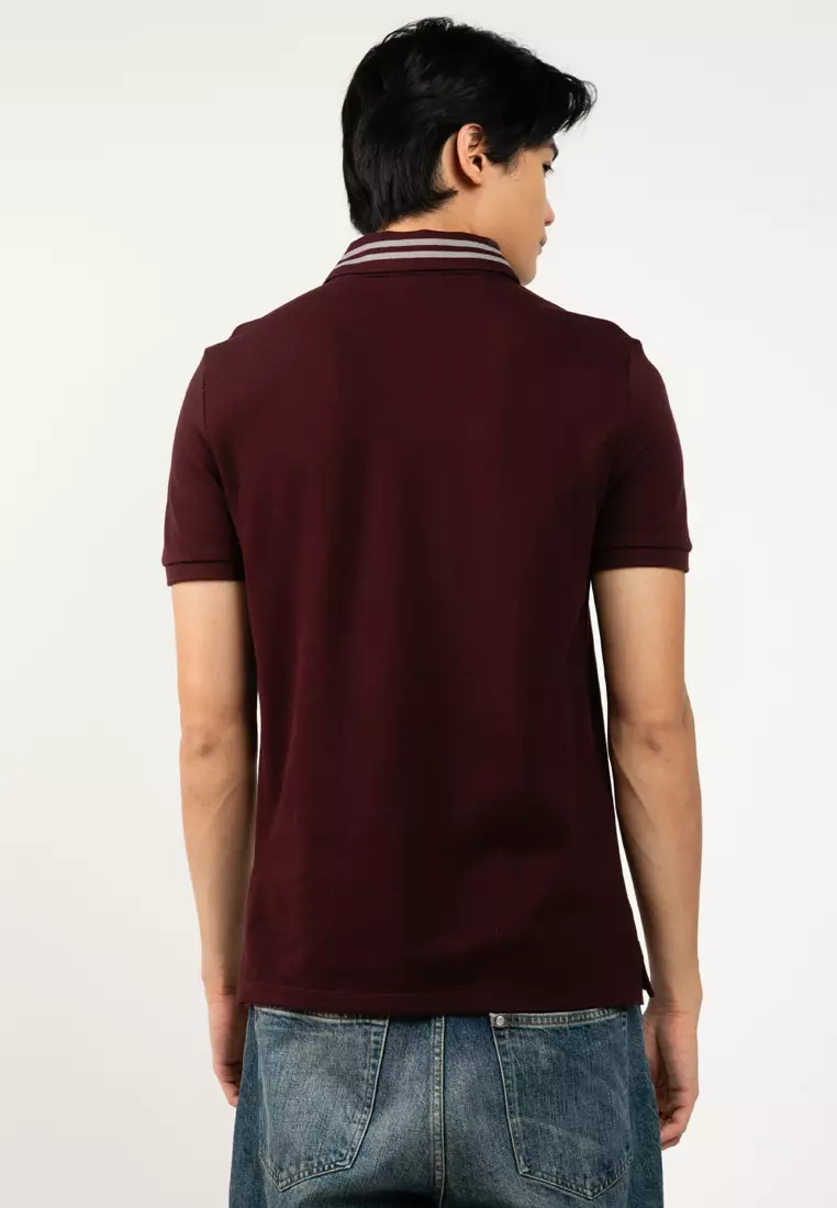 Monogram Pique Tipped Polo