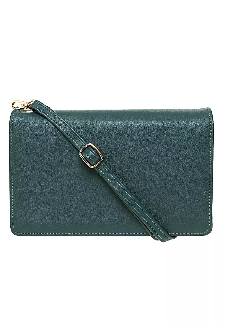 Sling Bag Tas Dompet Wanita Elegant Design Many Slot Material Leather Kulit ORIGINAL