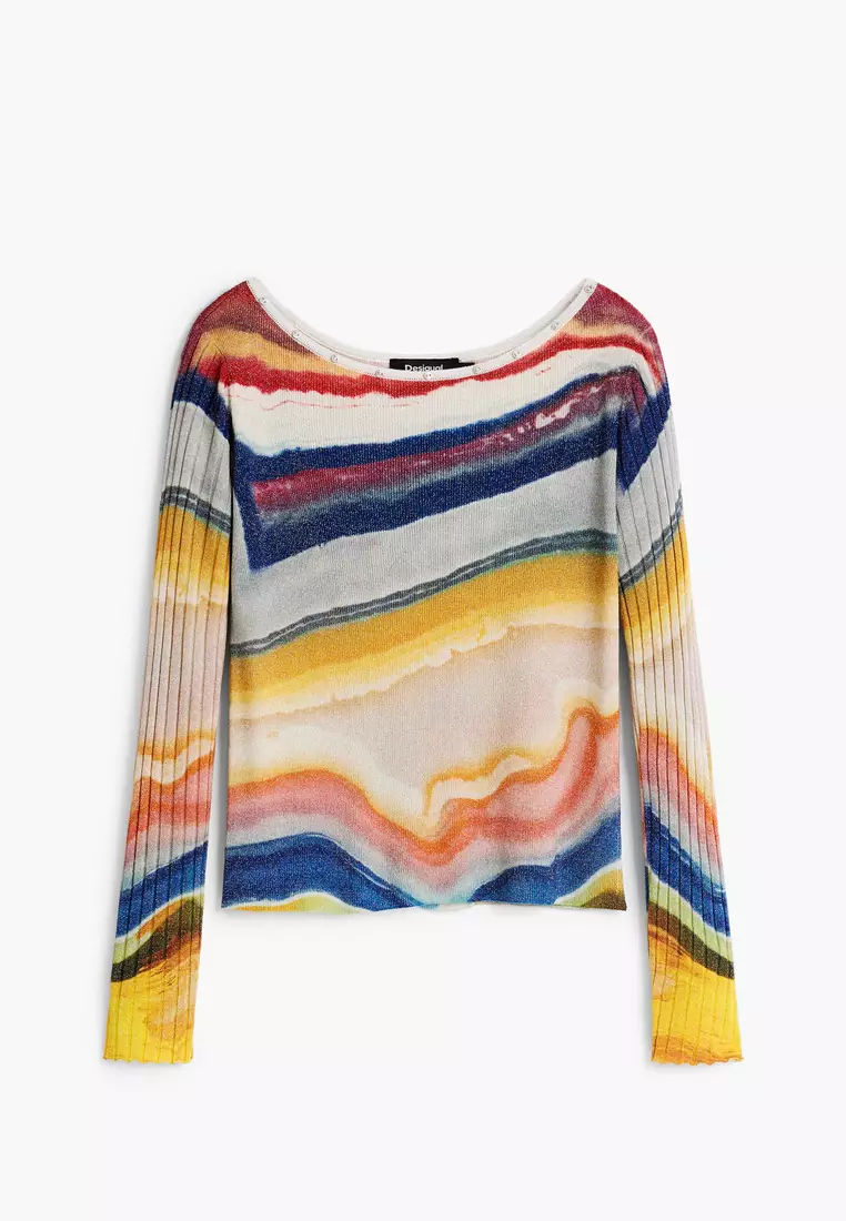 Printed Knit Sweater
