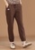Its Me brown Elastic Waist Casual Trousers 9ACD0AA06EA8D6GS_4