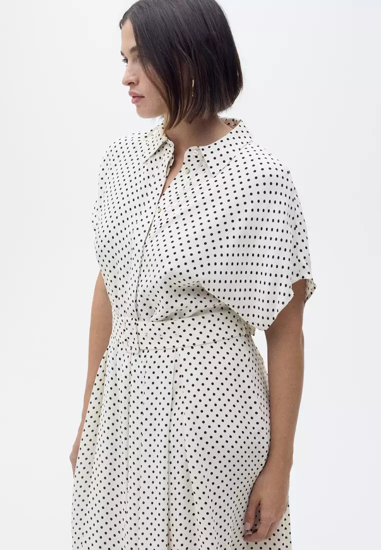 スペイン発送 MANGO ベルト付きポルカドットドレス 数量限定！ Buy Mango Polka-Dot Dress With Belt 2025 Online | ZALORA