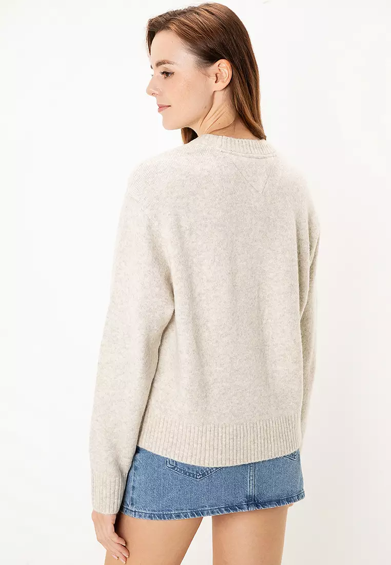 Cream tommy hilfiger jumper new arrivals