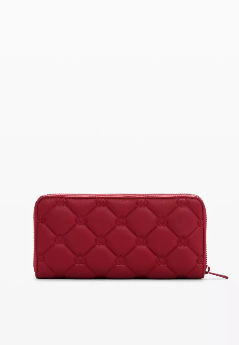 Quilted logo wallet