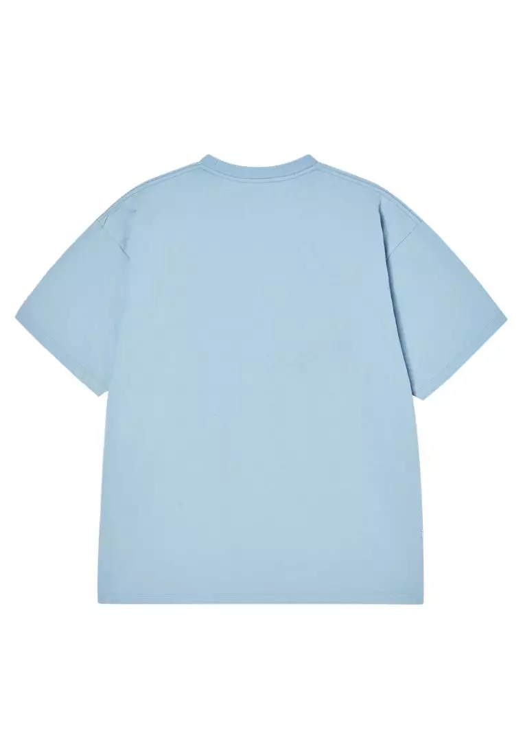 Real Alien Fuzzy Rabbit Short Sleeve T-Shirt Skyblue