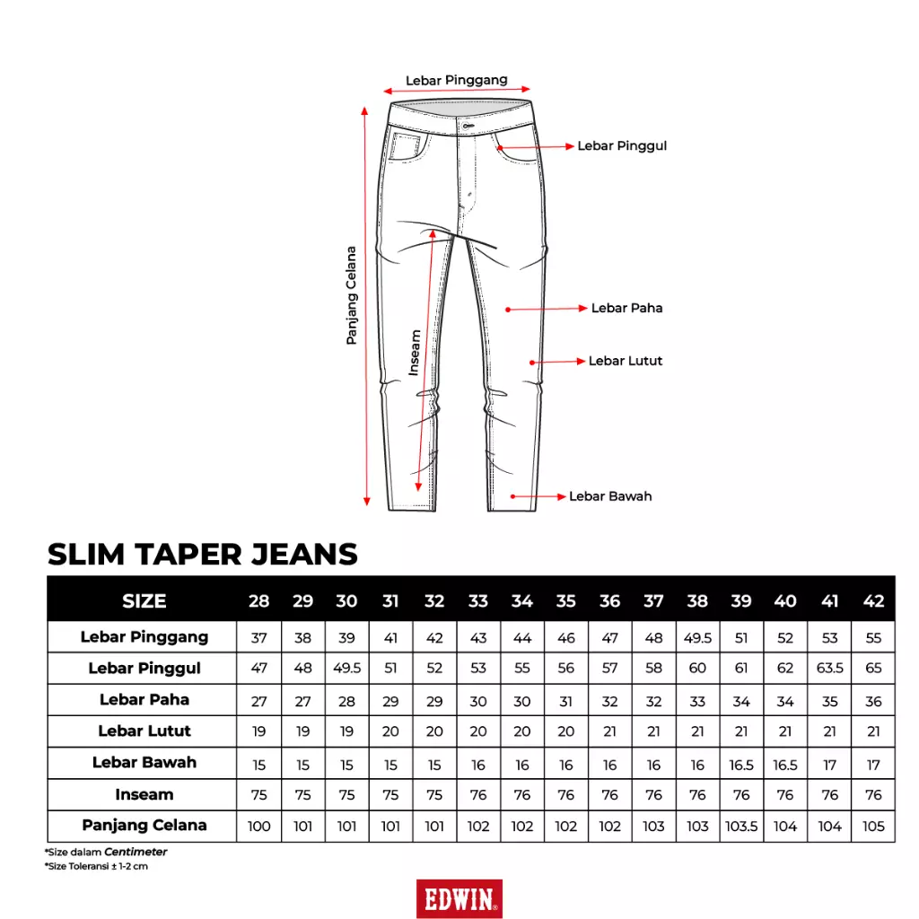 812 SLIM TAPER SLUB STRETCHED JEANS BLACK - Celana Panjang Denim Pria