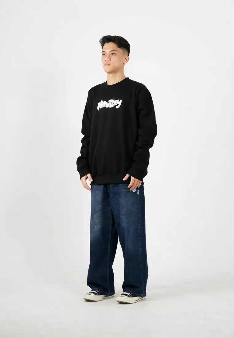 Moutley Men's Jacket Basic Crewneck Sweatshirt Regular Fit Fleece Balloon 051224