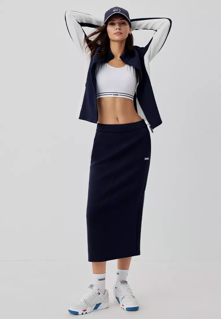 WOMEN'S K-SWISS LOGO MIDI SKIRT