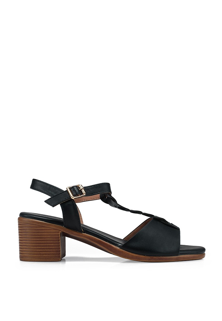 Noveni Sling Back Solid Tone Casual Heels