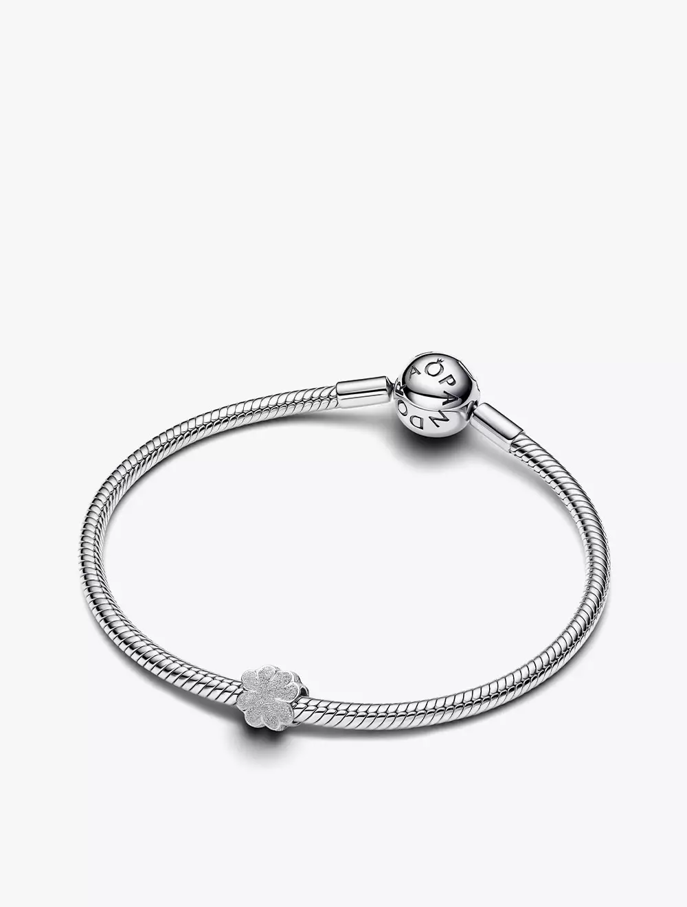 Textured Clover Sterling Silver Mini Charm