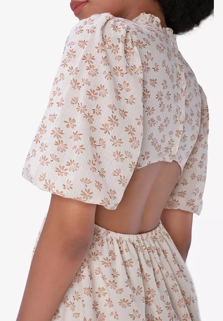 Smocked Floral Dress
