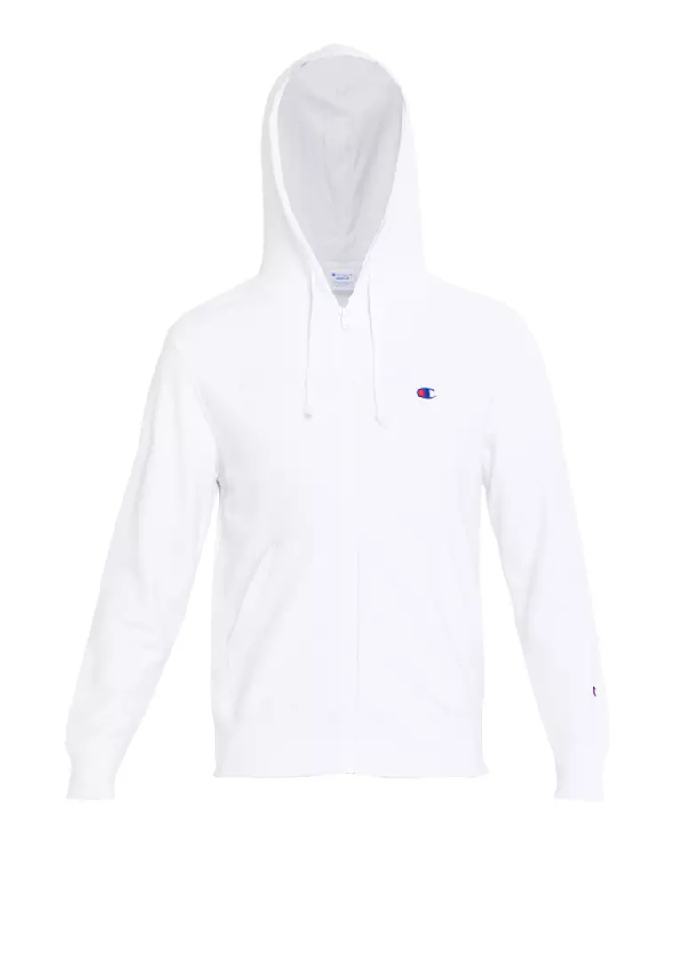 Champion hooded sweatshirt discount white