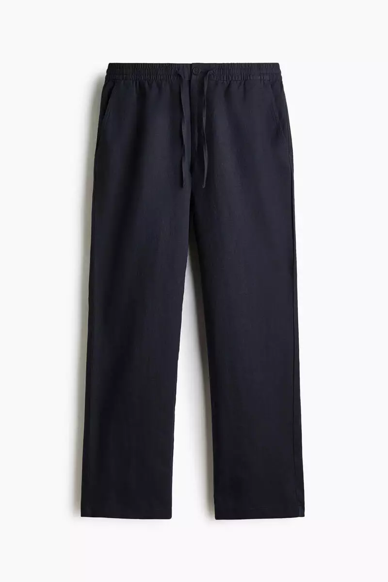 Regular Fit Linen-blend trousers