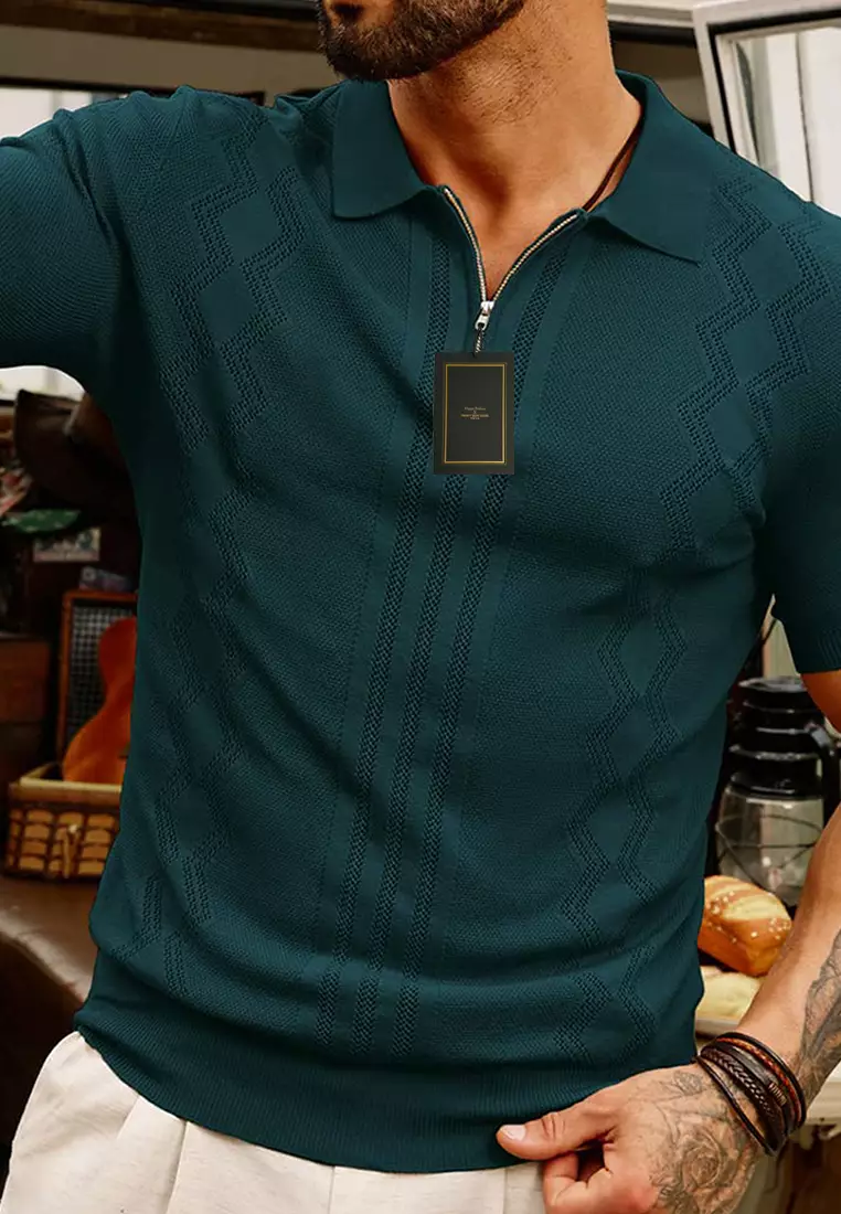 Contrast Stripe Short Sleeve Polo Shirt SY0045