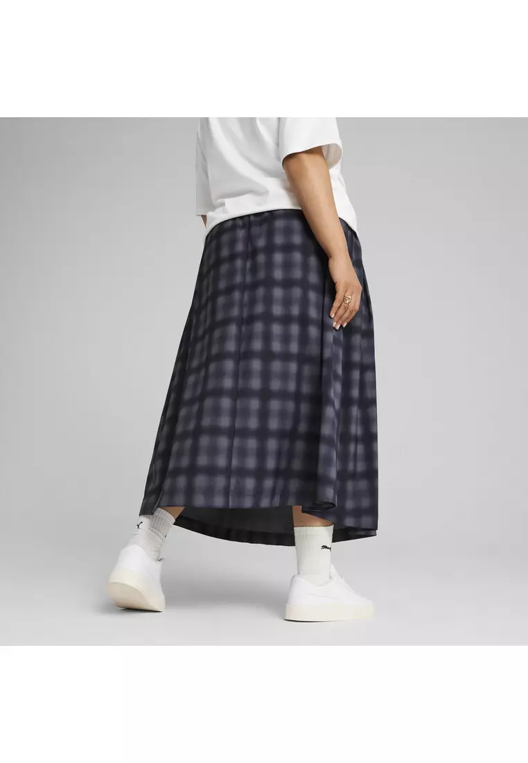 ROAD TO UNITY Woven Midi AOP Pleated Skirt