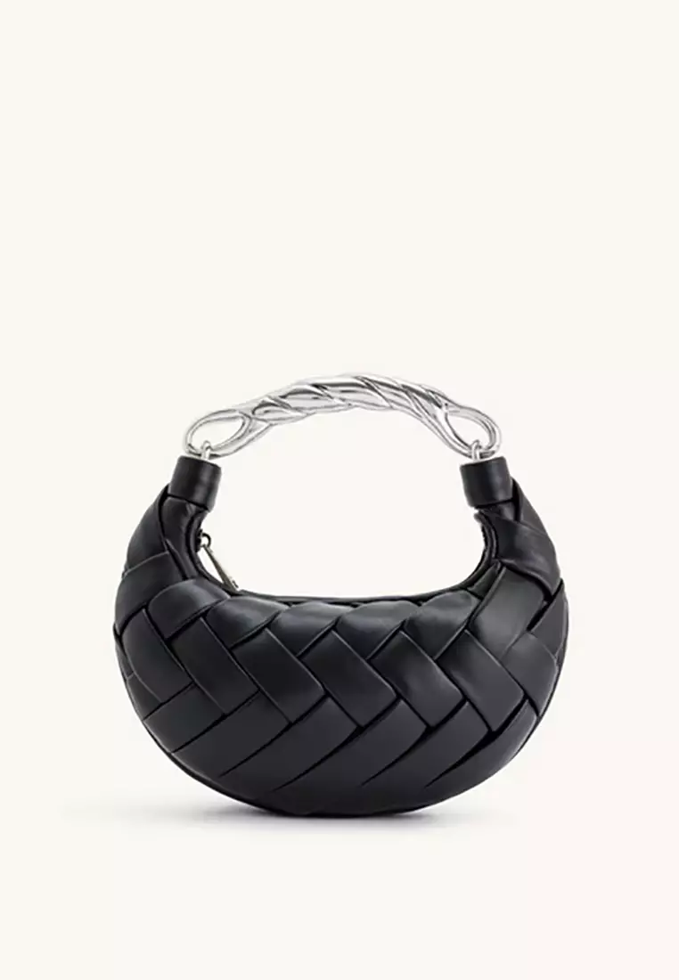 Orla Weave Handbag - Black