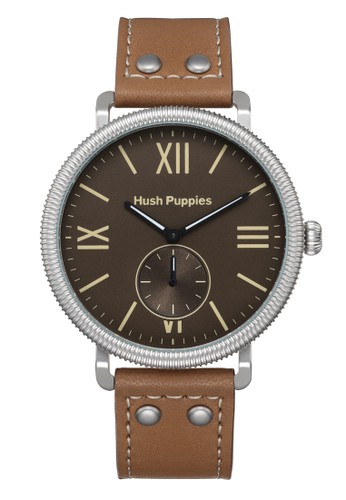 Hush Puppies Est. 1958 Multifunction Men’s Watch HP 3853M.2517 Brown Silver Brown Leather