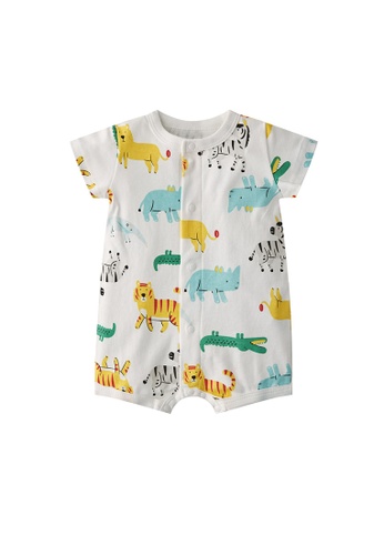 Buy Little Kooma Baby boy jungle animal prints romper 2023 Online | ZALORA  Singapore
