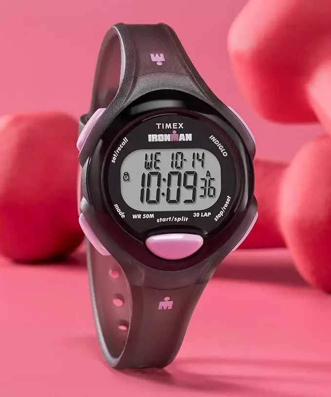 Jam Tangan Wanita Timex Ironman Essential Digital Dial Black Resin Strap TW5M65700NN Original