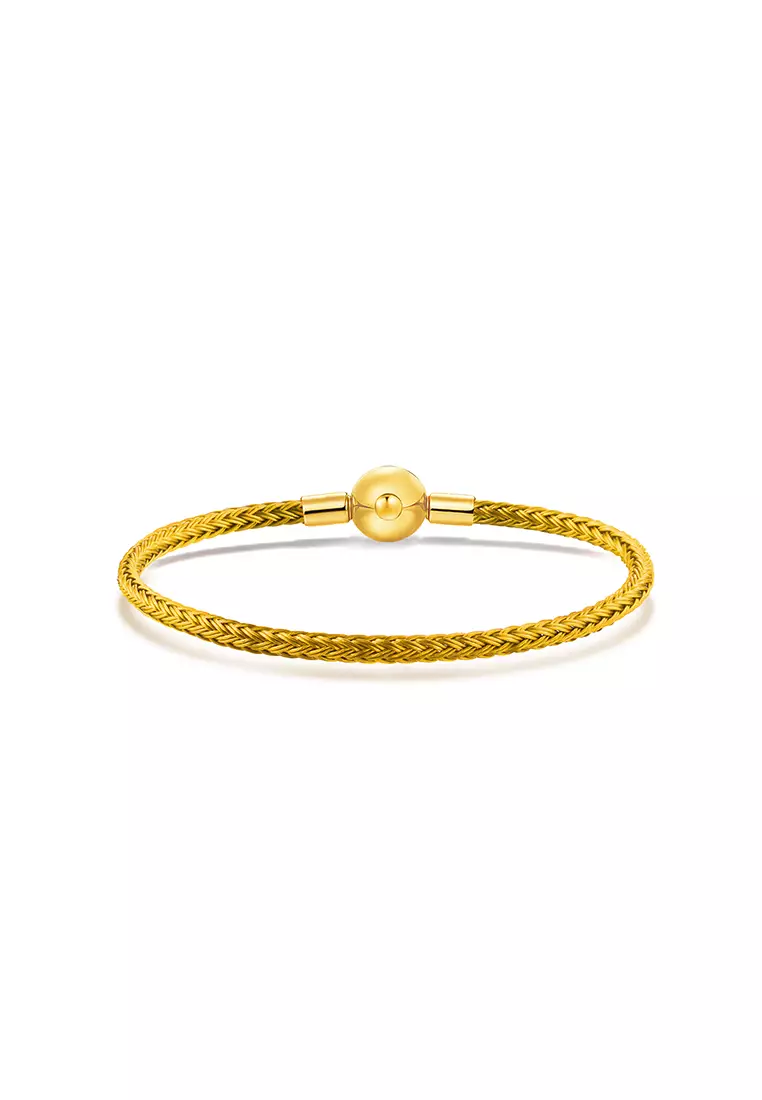 Gold Steel Wire Clasp Bracelet L11 (2MM)