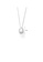 Glamorousky white 925 Sterling Silver Fashion Simple Water Drop Shape Geometric Pendant with Cubic Zirconia and Necklace ED146AC0B0D757GS_2