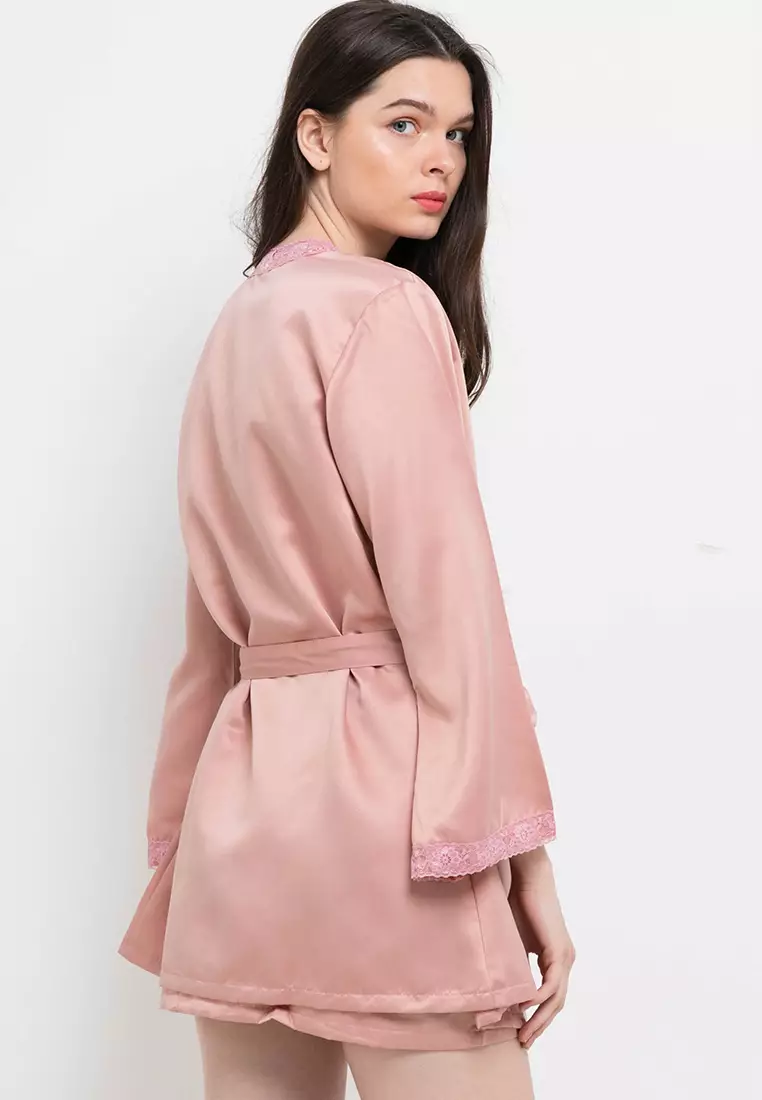 Kimono Satin Silk Set Tanktop Sleepwear